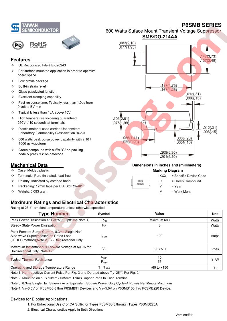 P6SMB170A