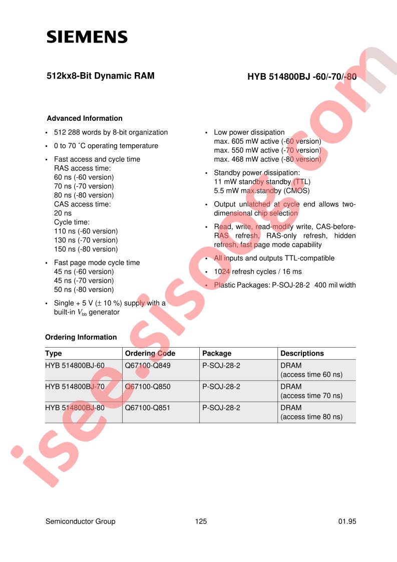 HYB514800BJ-80