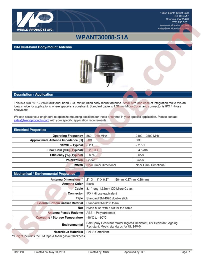 WPANT30088-S1A