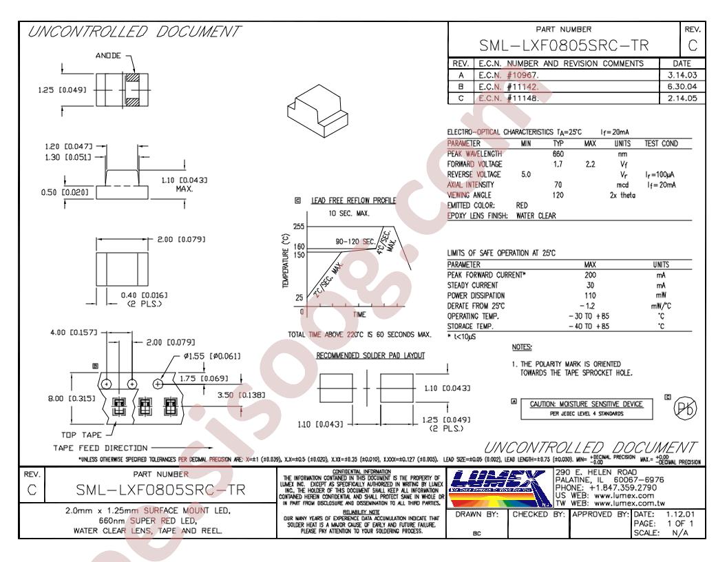 SML-LXF0805SRC-TR