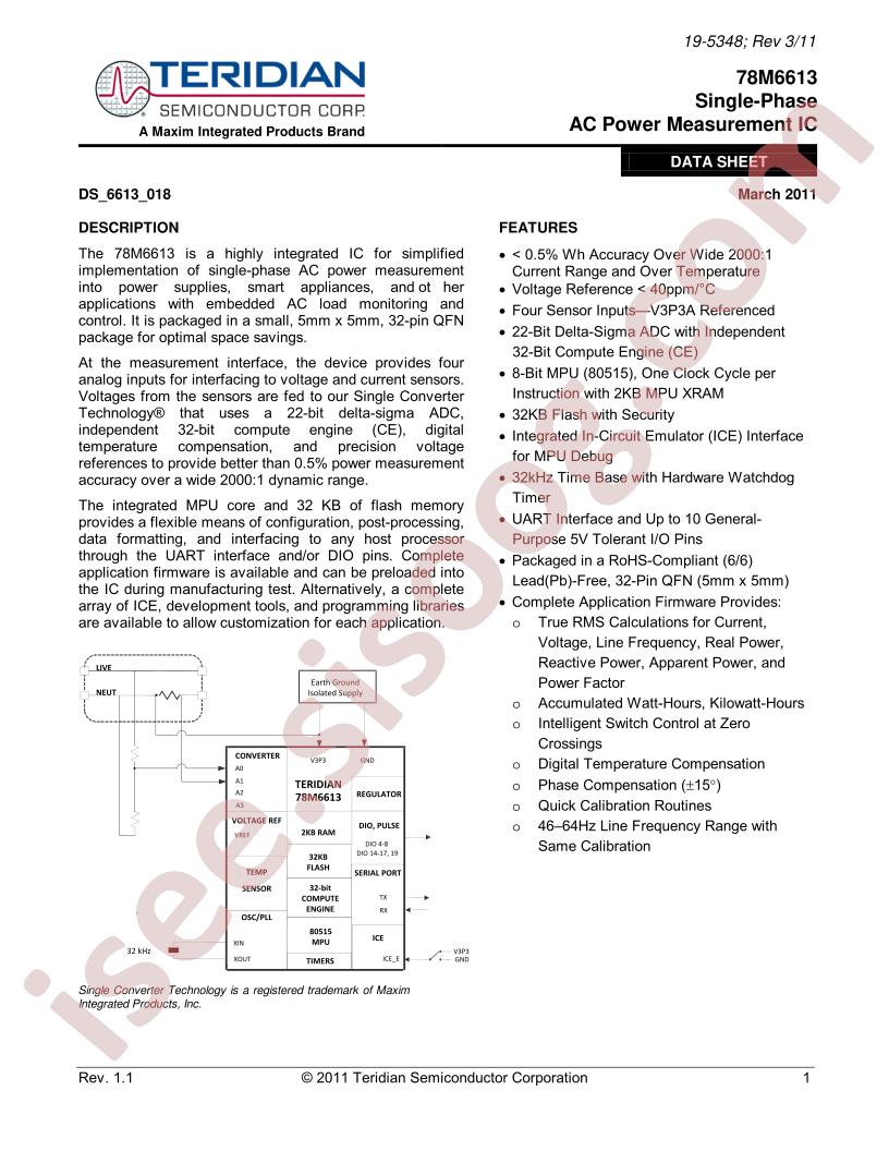 78M6613-IMR