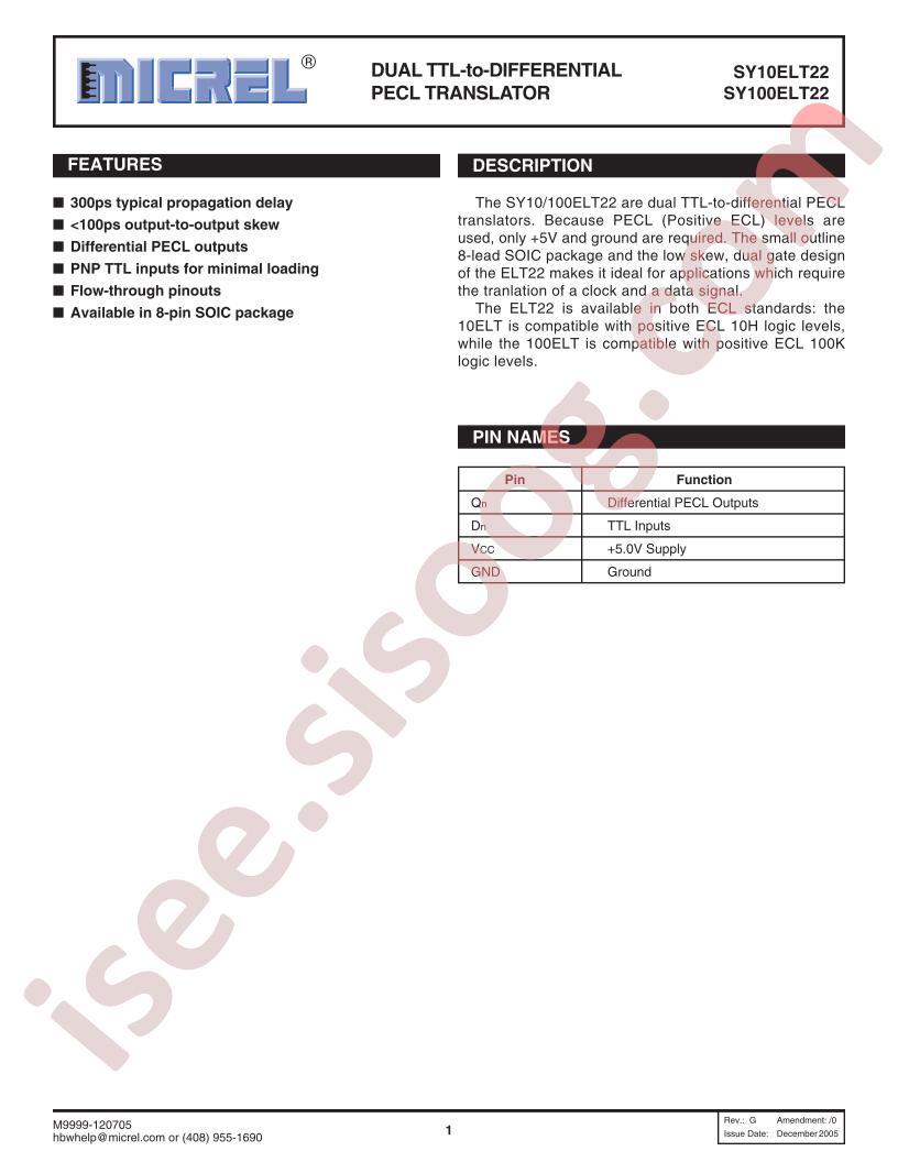 SY10ELT22_05