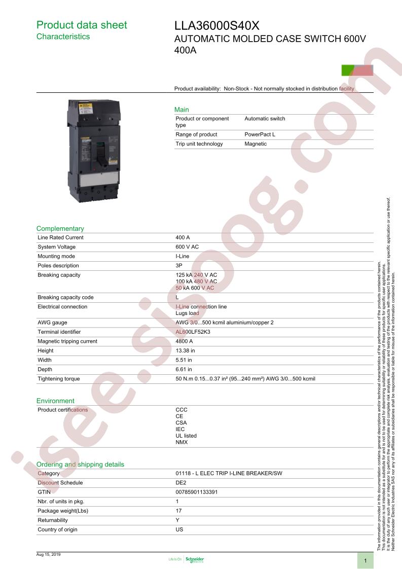 LLA36000S40X