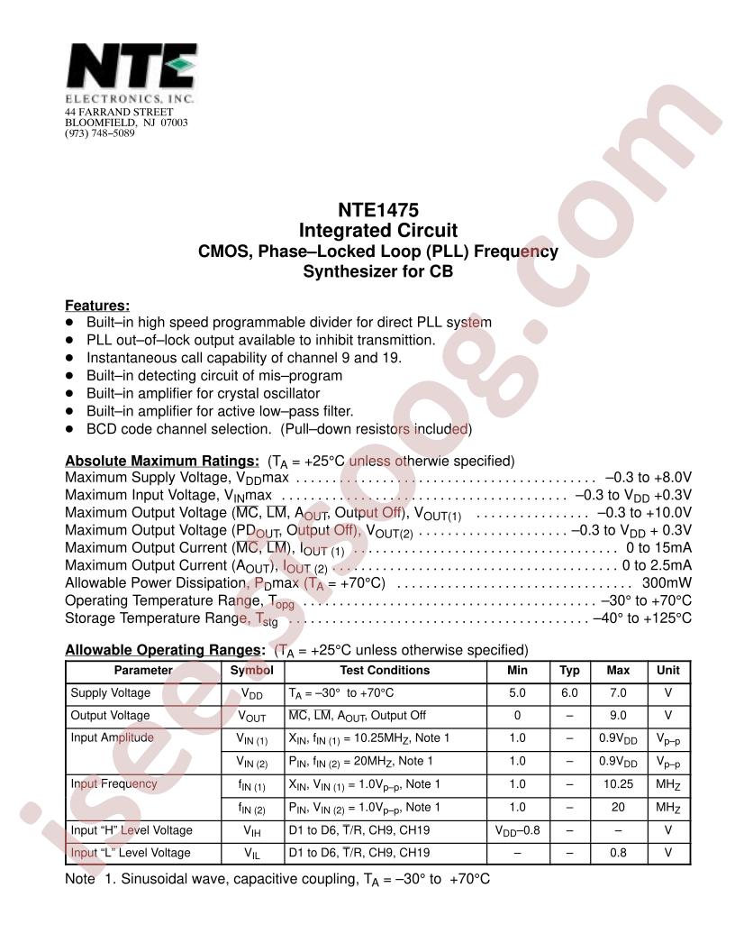 NTE1475