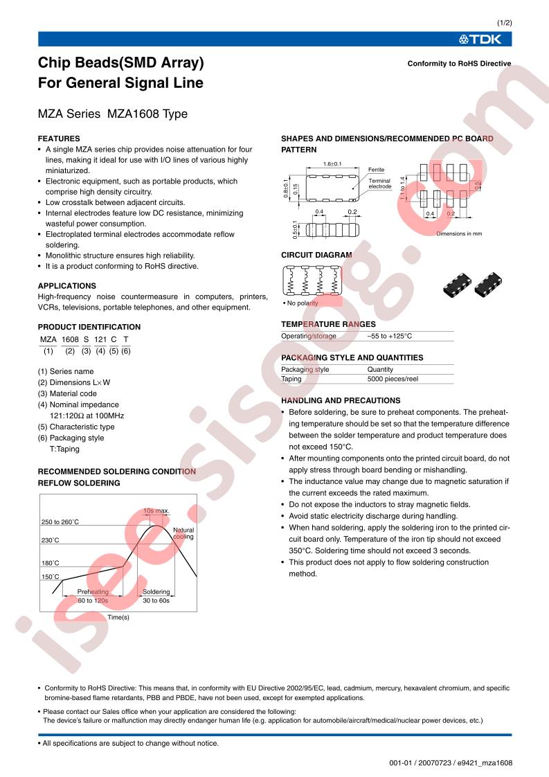 MZA1608S121CT