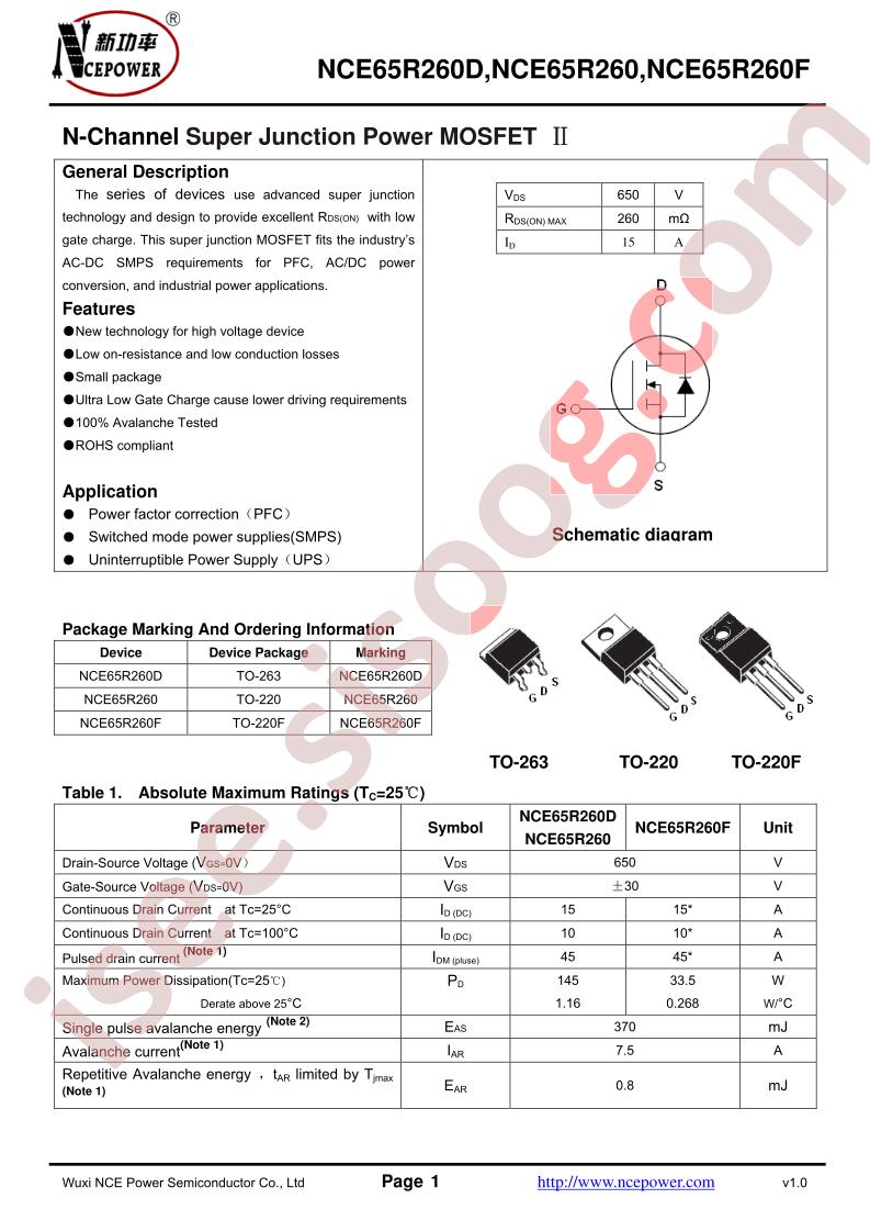 NCE65R260D