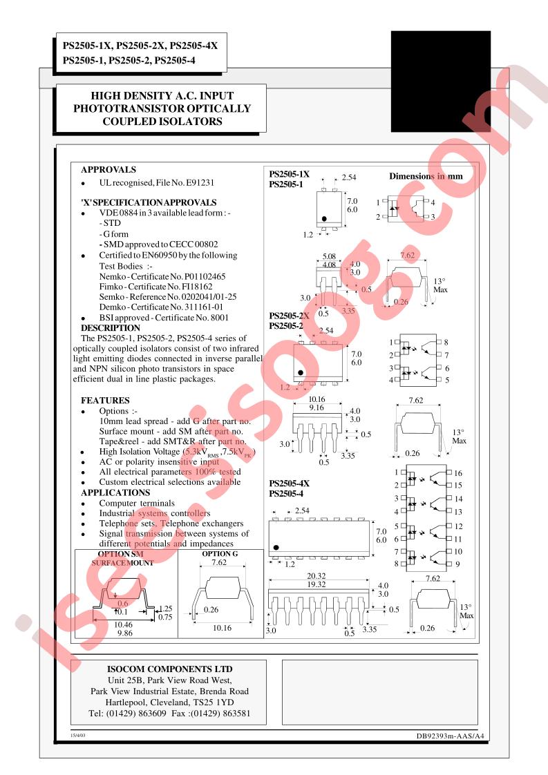 PS2505-1X