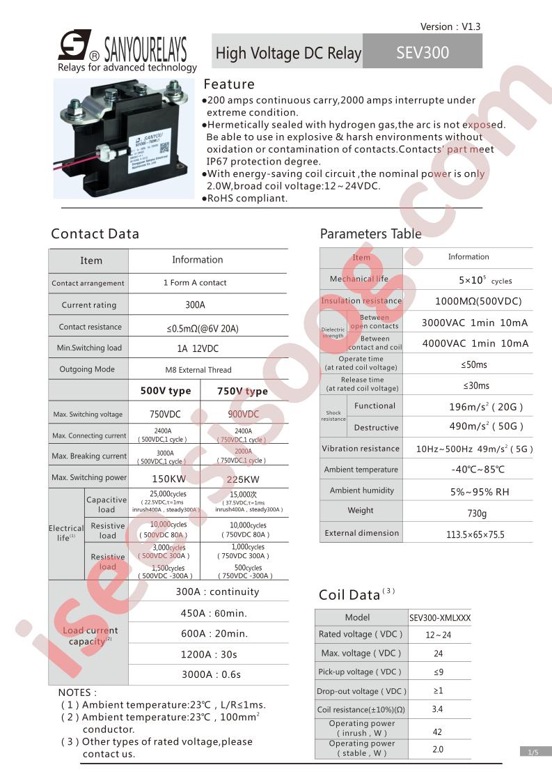 SEV300-750ML1