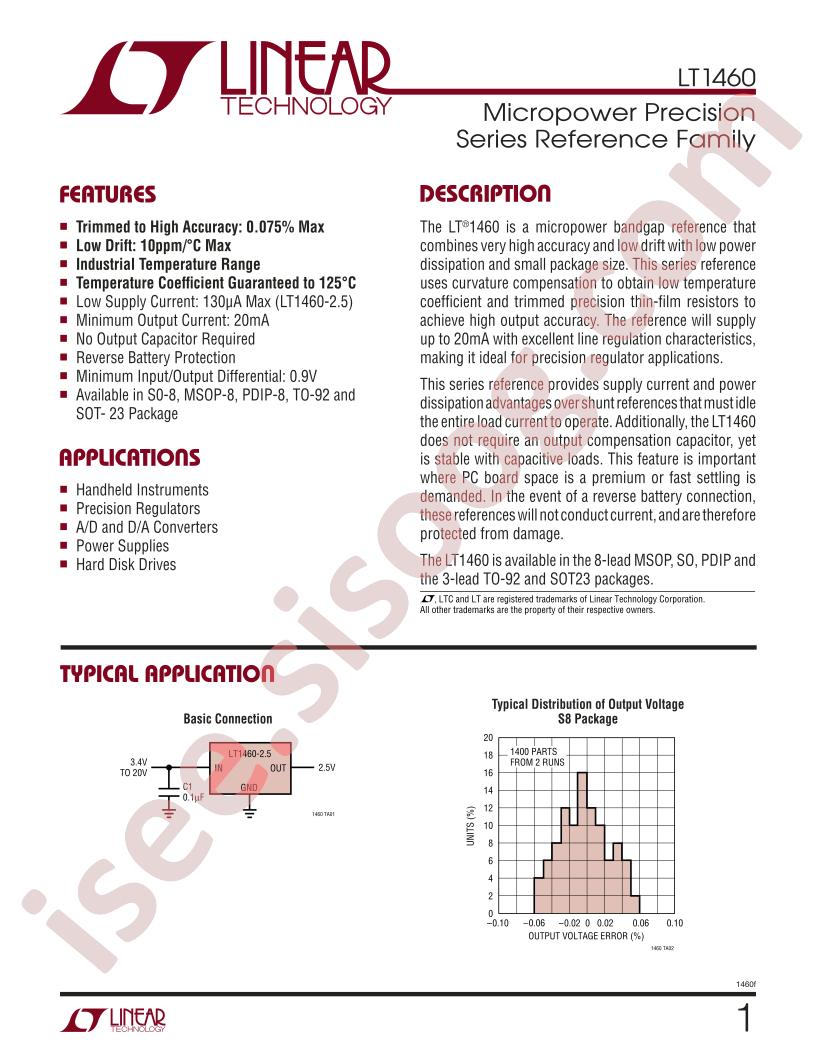 LT1460CCMS8-2.5