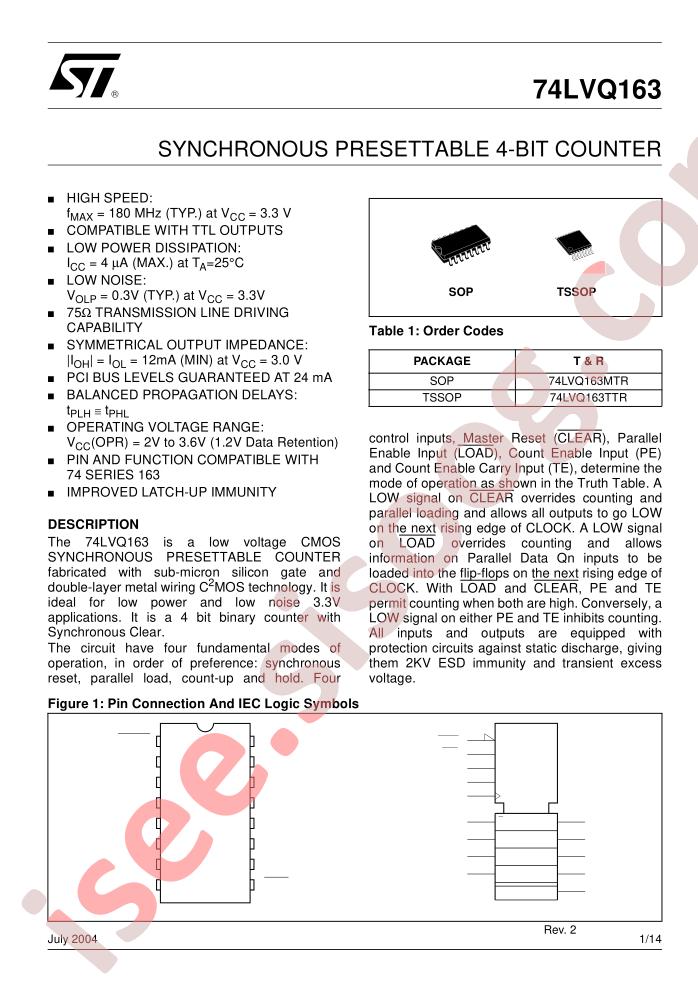 74LVQ163MTR