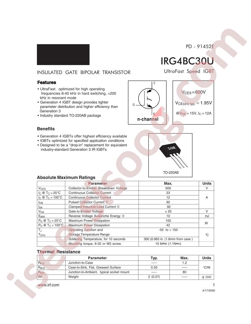 IRG4BC30U