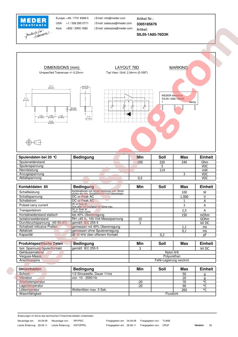 SIL05-1A85-76D3K_DE