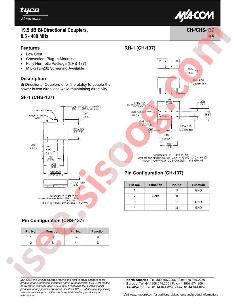 CHS-137PIN