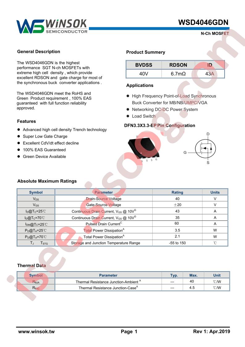 WSD4046GDN