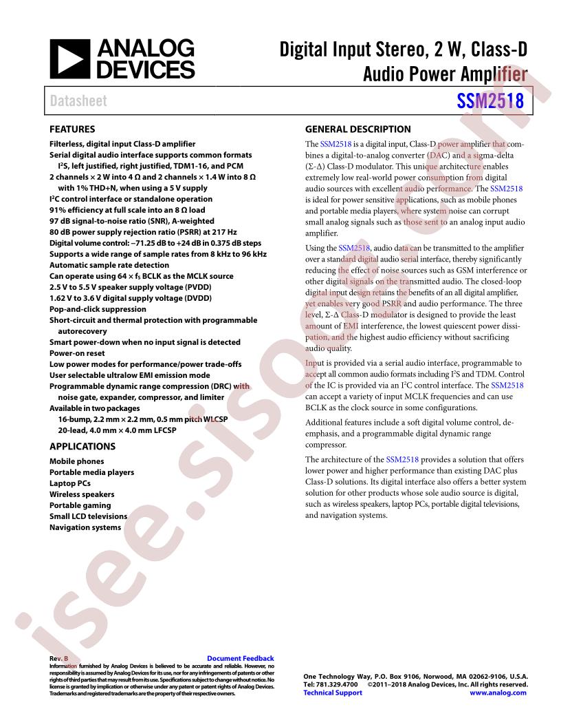 SSM2518CPZ-R7
