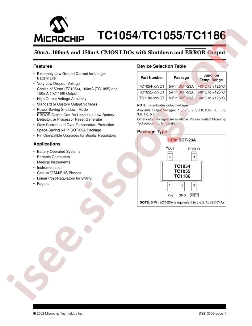 TC1054-3.3VCT