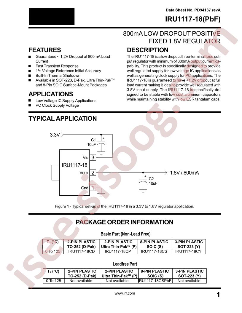 IRU1117-18CSPBF