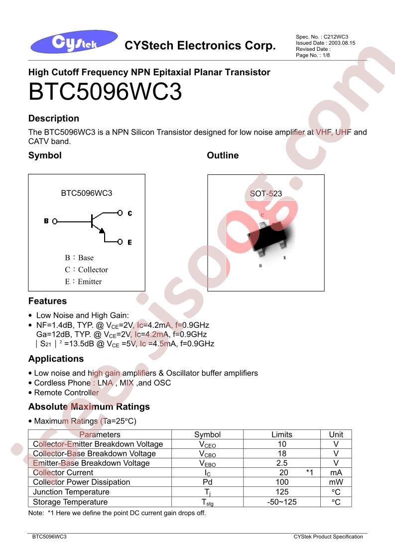 BTC5096WC3