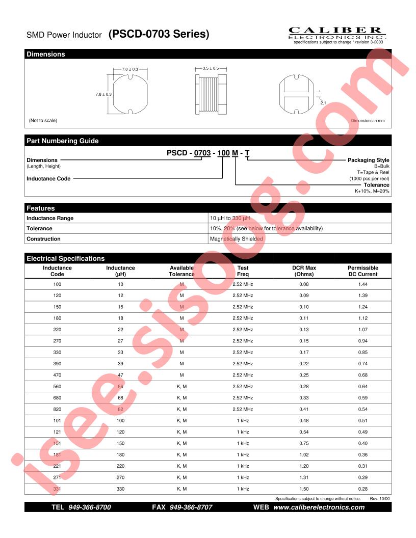 PSCD-0703-121K-T