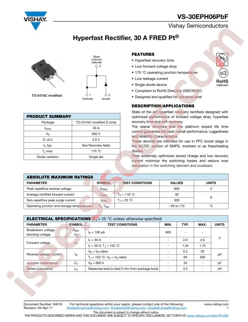 30EPH06PBF