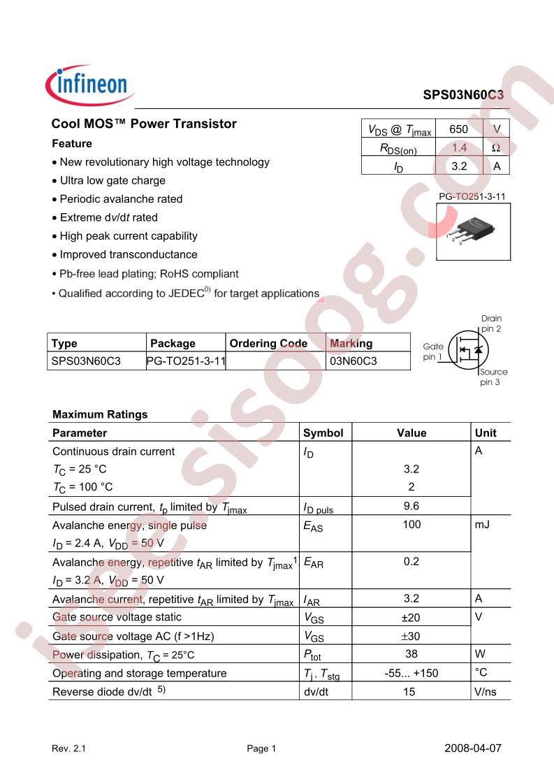 SPS03N60C3_08