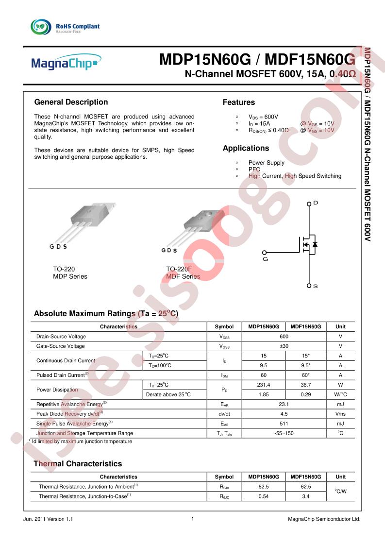MDP15N60G