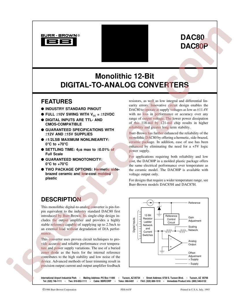 DAC80P-CBI-V-BI