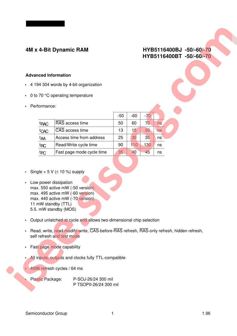 HYB5116400BJ-50-