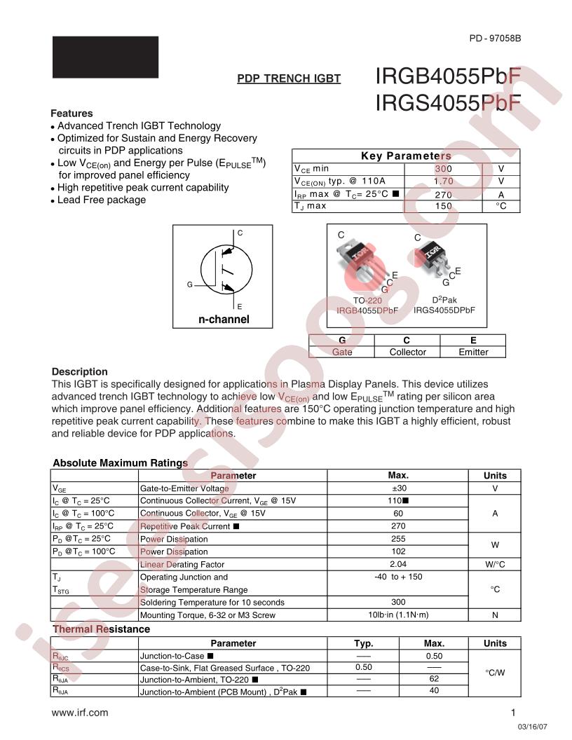 IRGS4055PBF