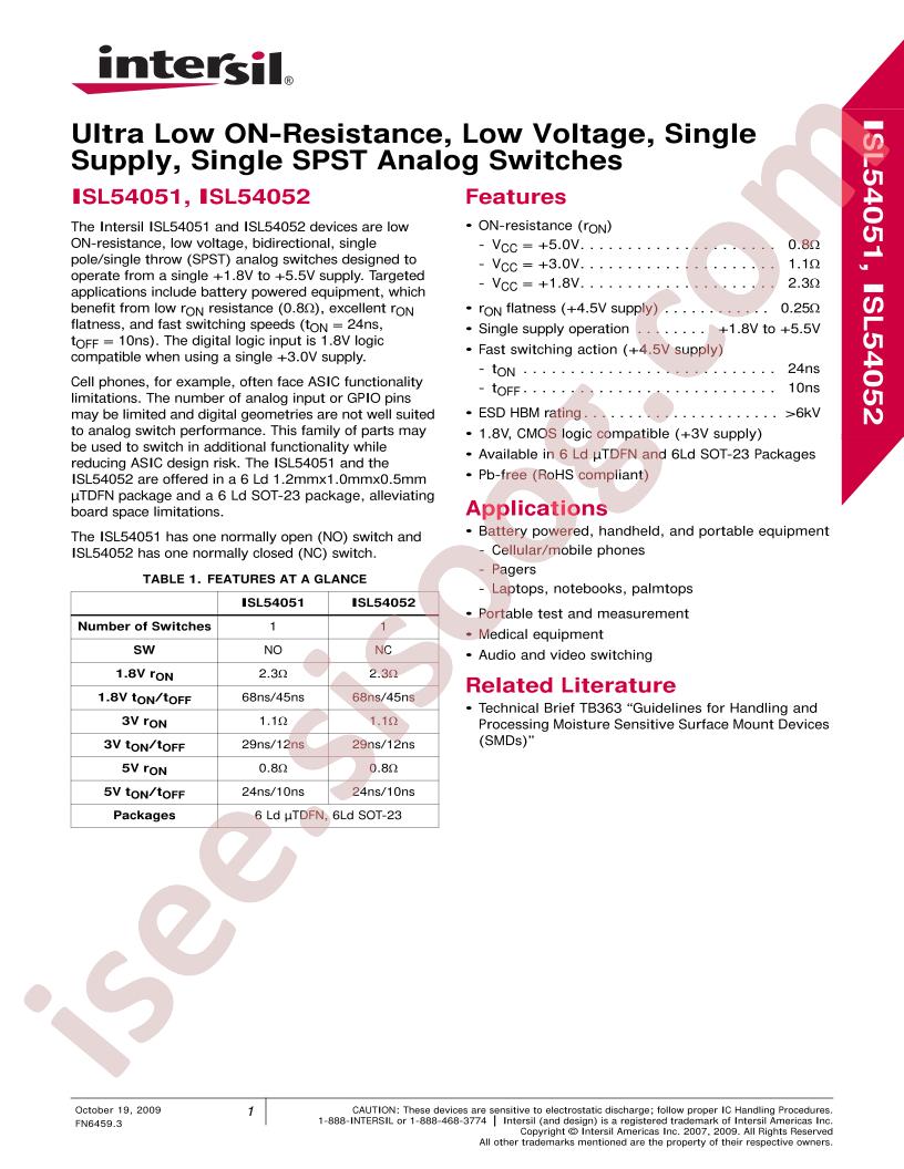 ISL54052IRUZ-T