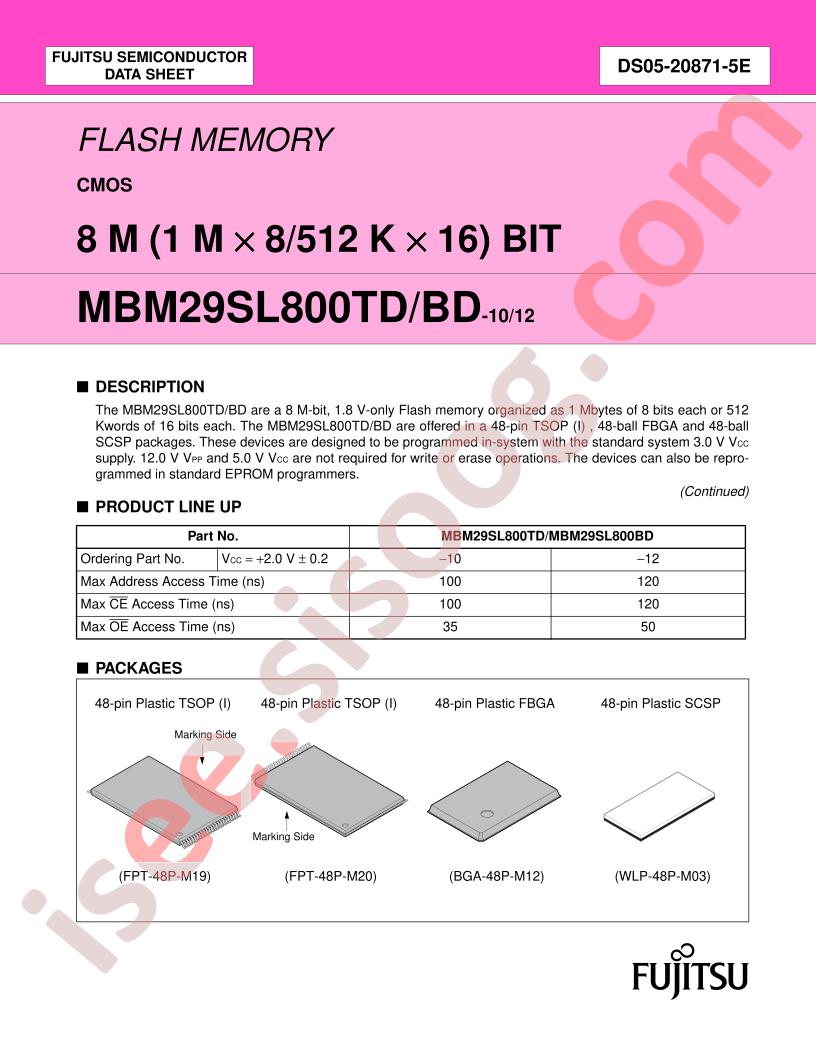 MBM29SL800TD-10PFTR