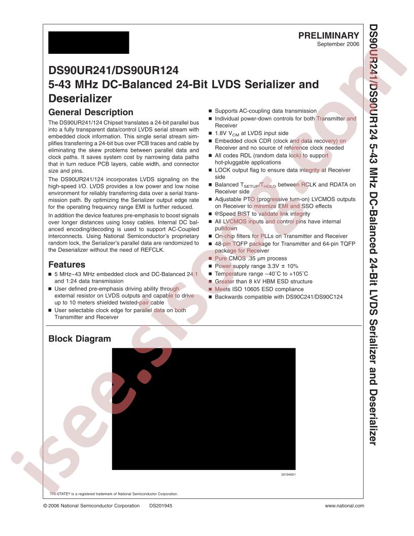 DS90UR124IVSX