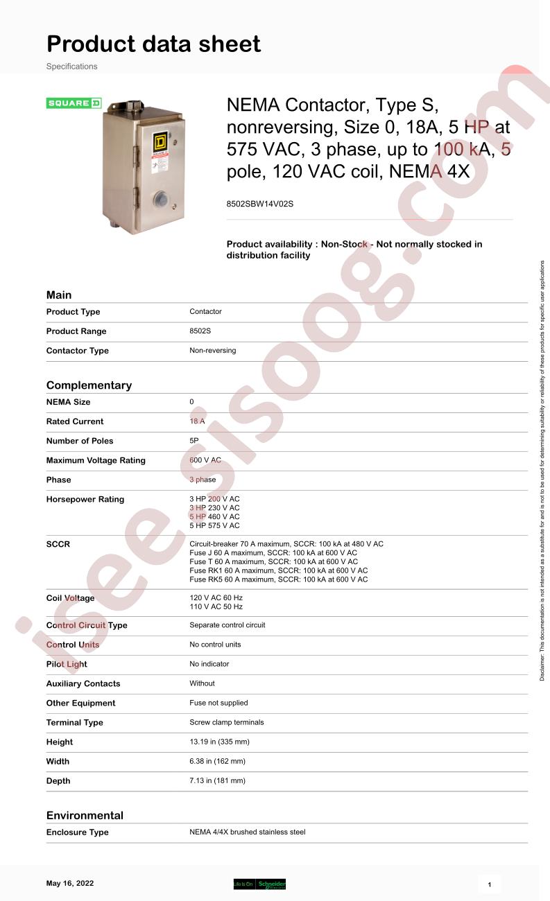 8502SBW14V02S