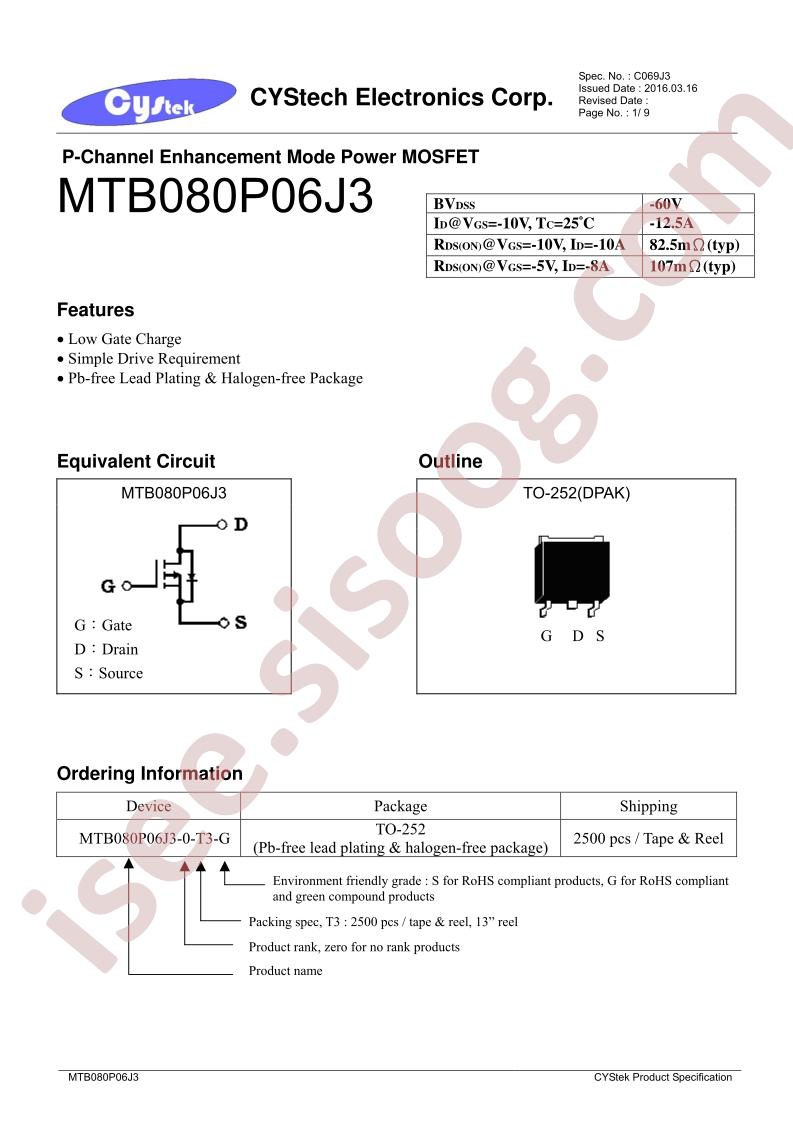 MTB080P06J3-0-T3-G