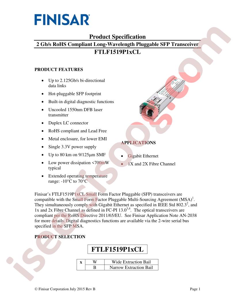 FTLF1519P1XCL