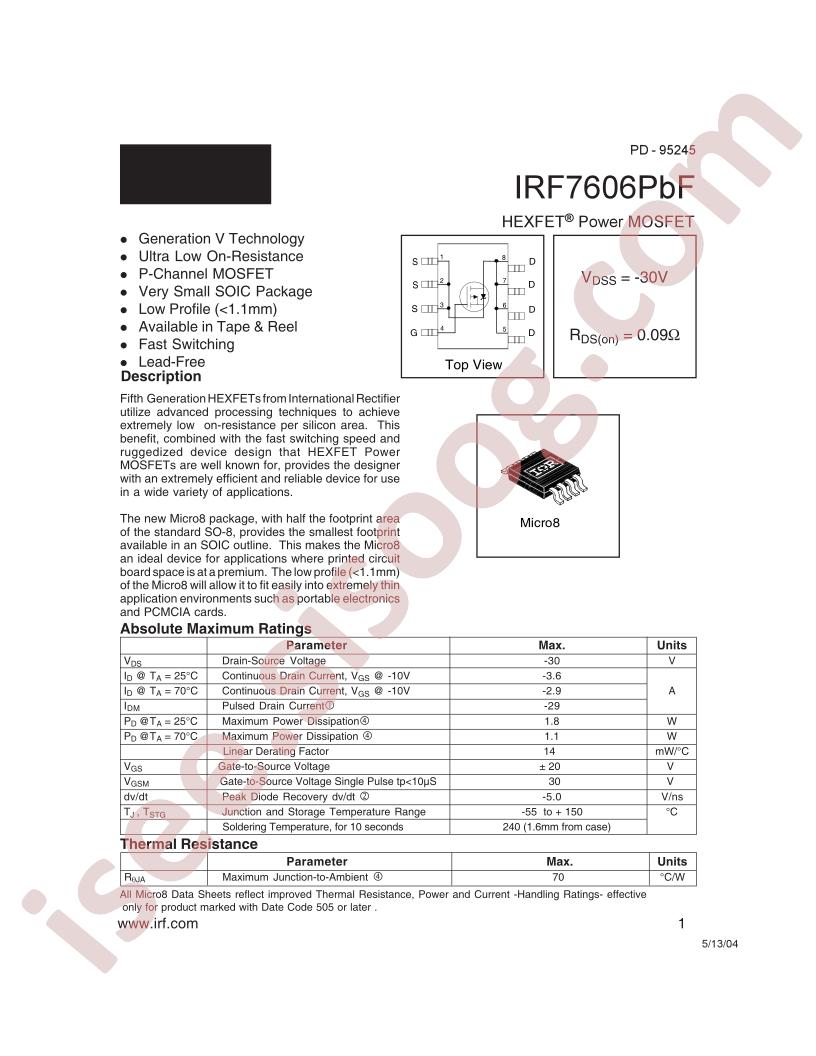 IRF7606PBF