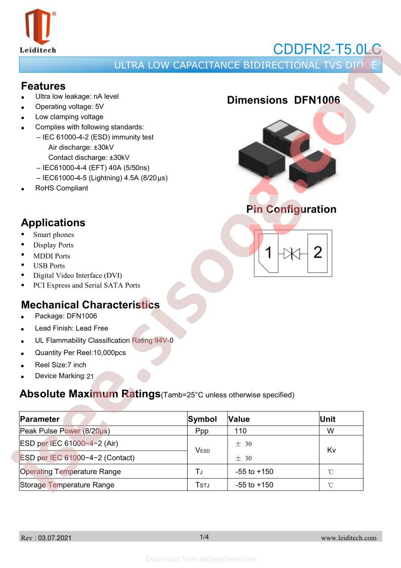 CDDFN2-T5.0LC