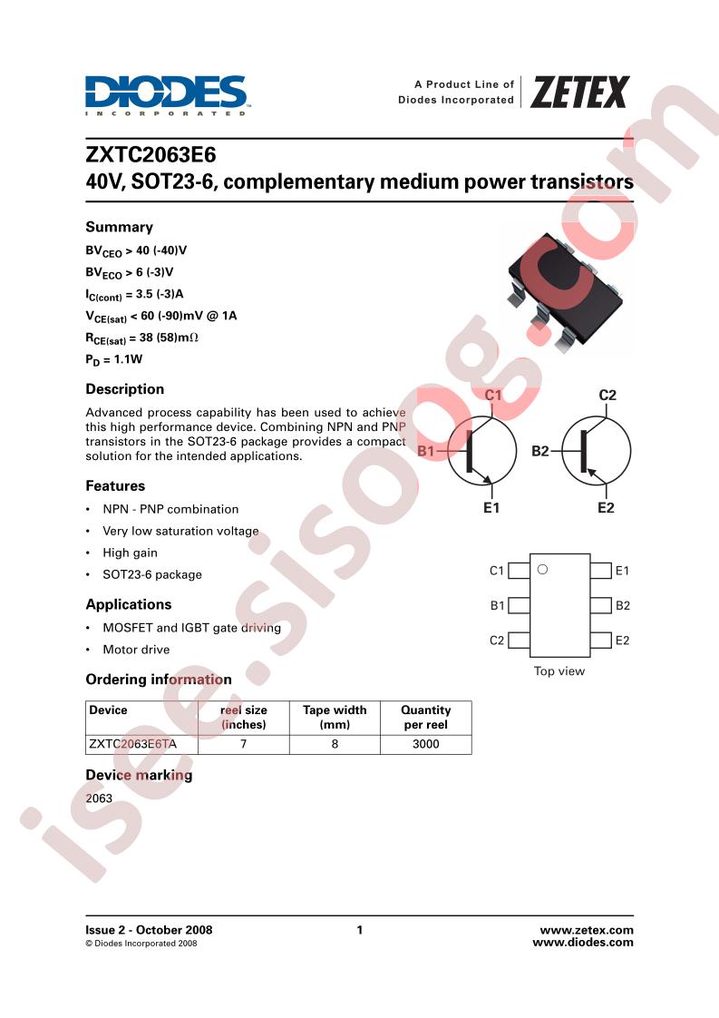 ZXTC2063E6TA