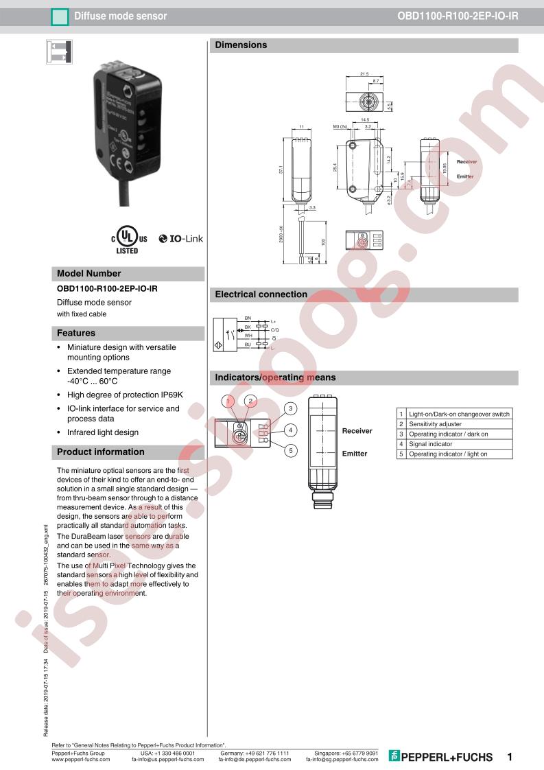 OBD1100-R100-2EP-IO-IR