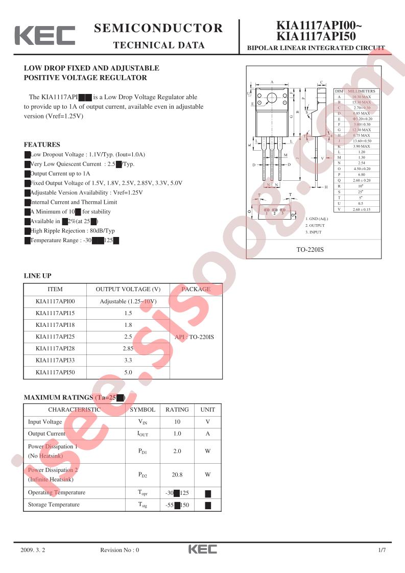 KIA1117API18