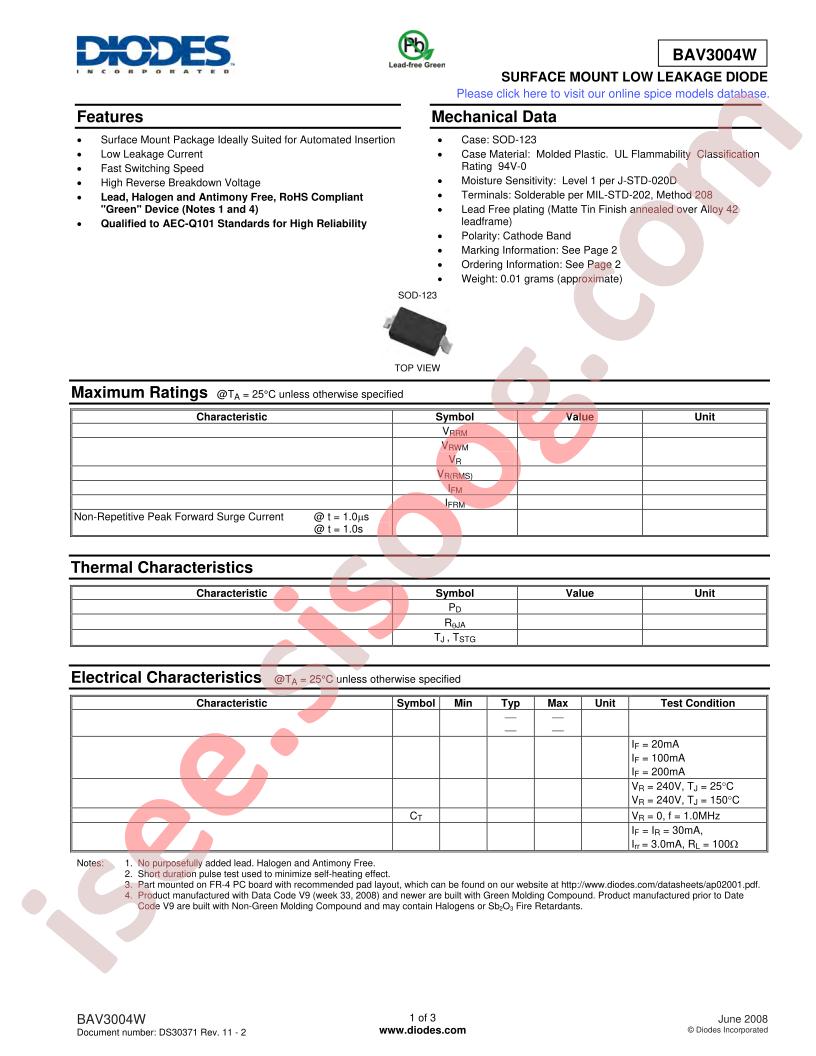 BAV3004W-7-F