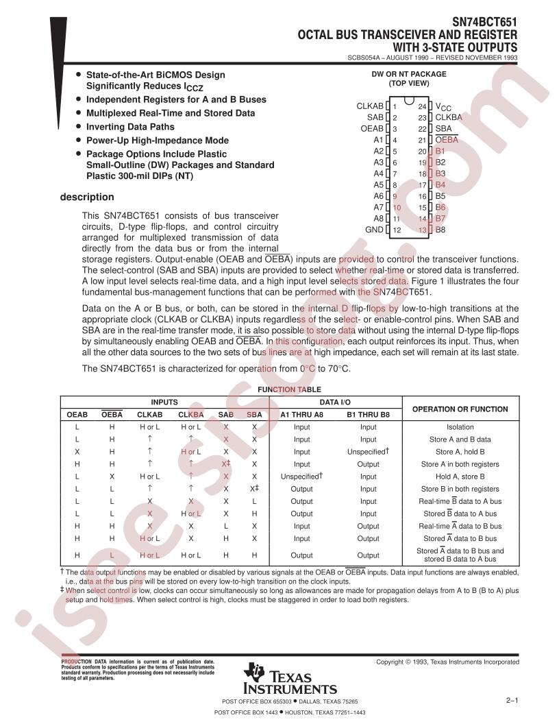 SN74BCT651