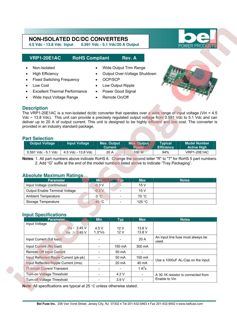 VRP1-20E1AC