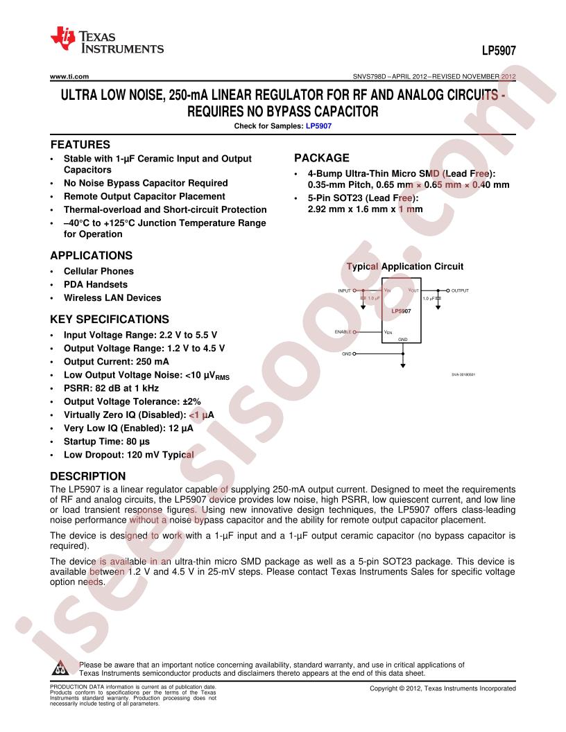 LP5907MFX-3.1-NOPB