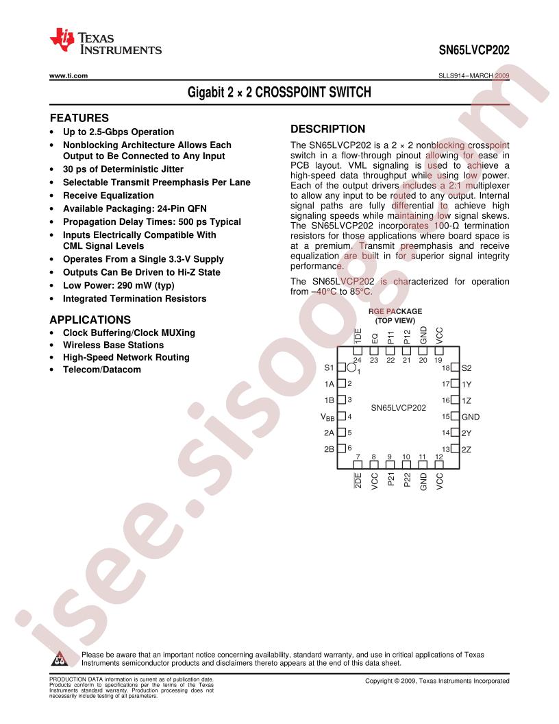 SN65LVCP202