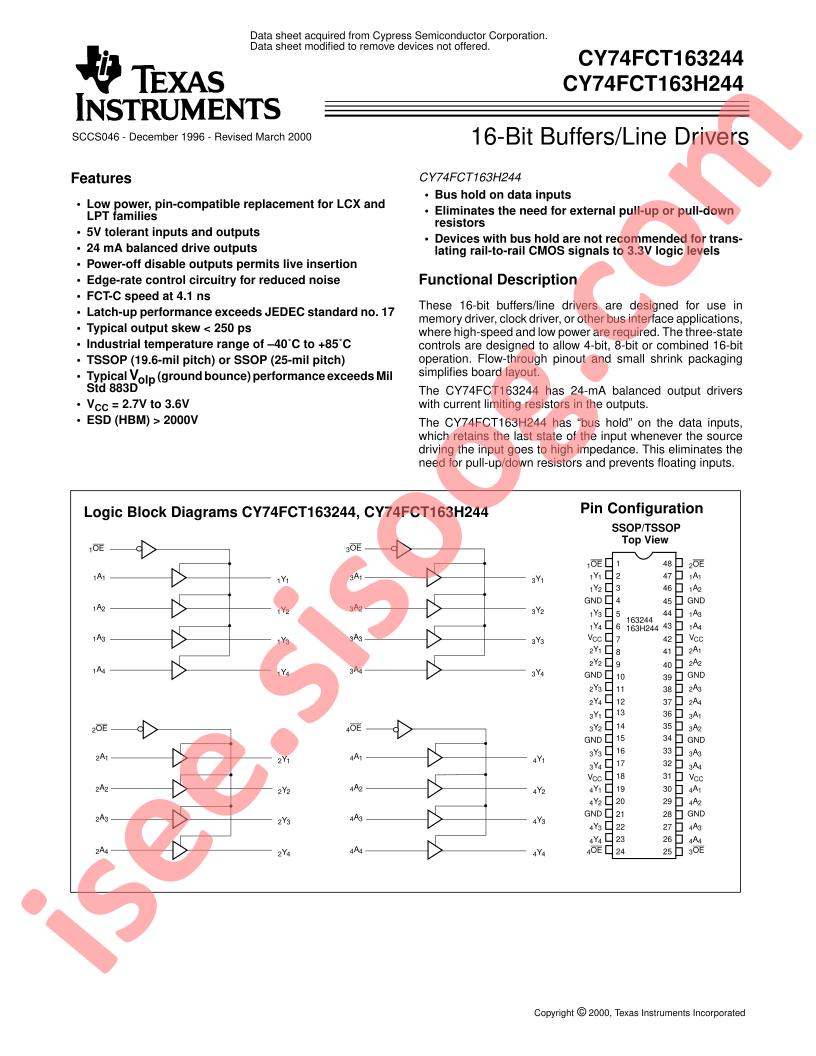 CY74FCT163244CPACT