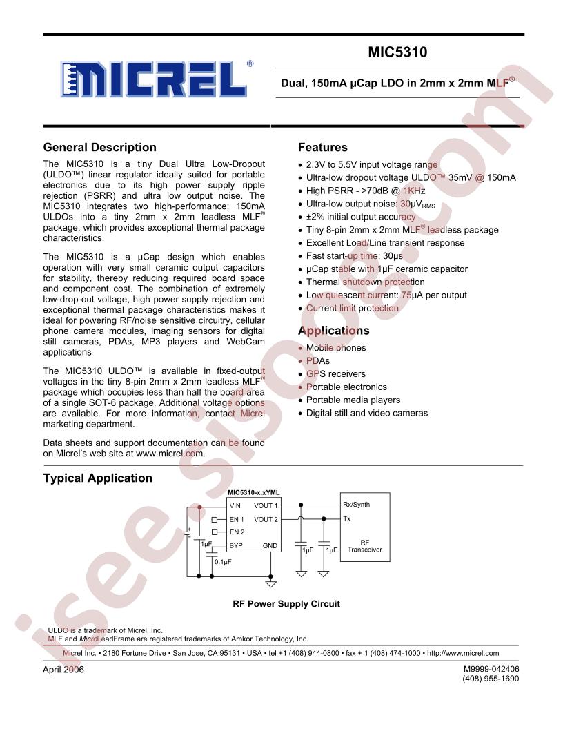 MIC5310-2.5YML