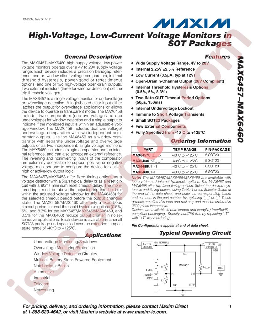 MAX6457UKD3A-T
