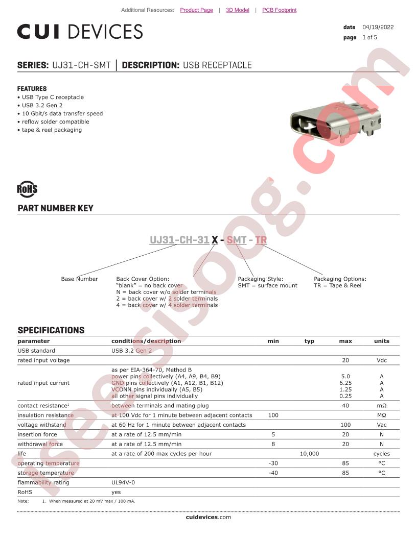 UJ31-CH-312-SMT-TR