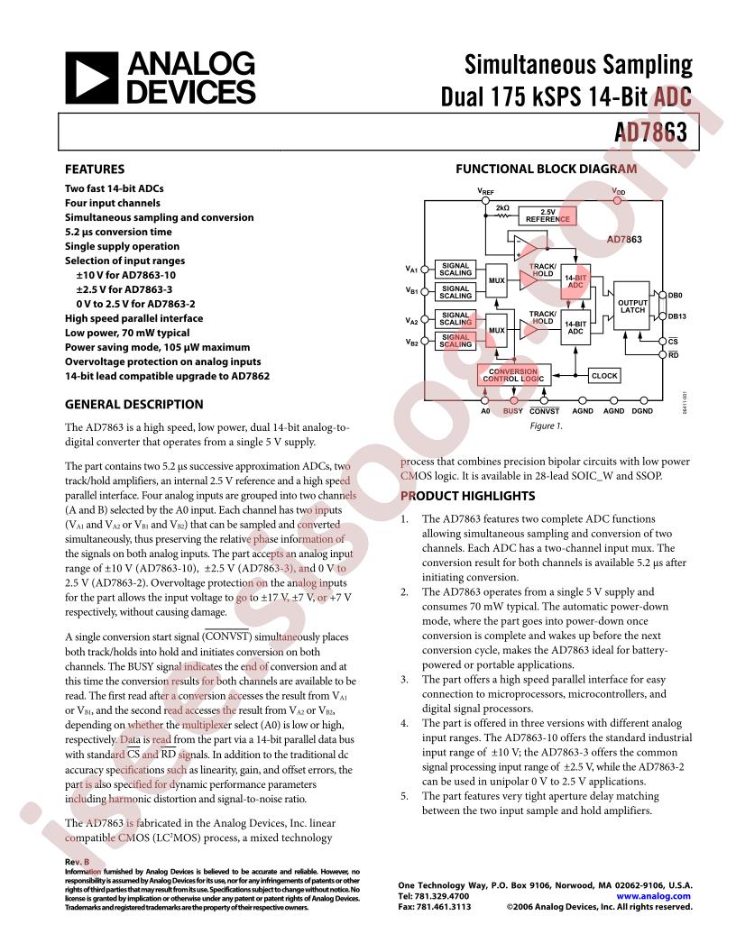 EVAL-AD7863CB